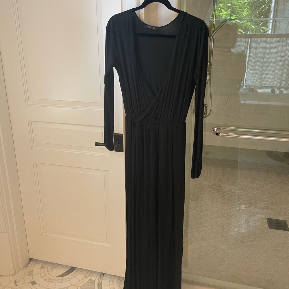 Black Cotton Maxi Dress